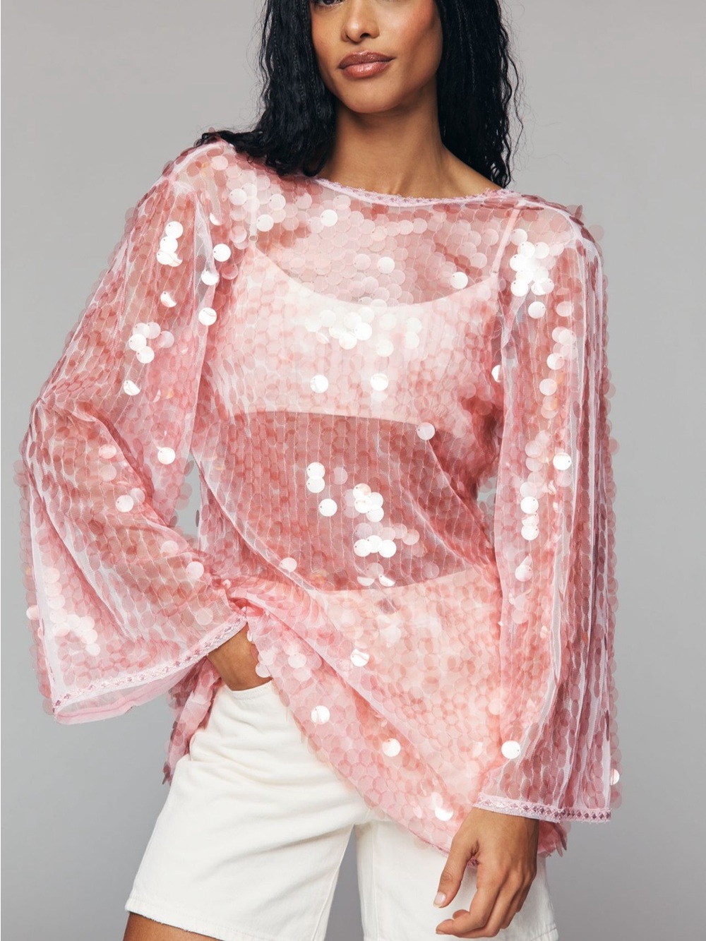 Anthropologie Celandine Sequin Mini Tunic